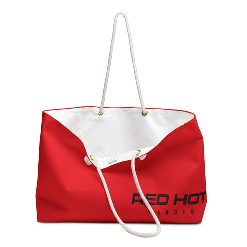 Red Hot Onyx Weekender Tote Bag