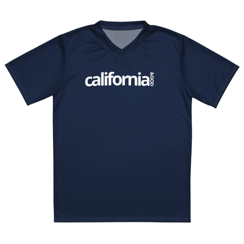 California &God Navy Recycled Unisex Sports Jersey T-Shirt