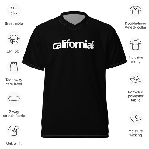 California &God Onyx Recycled Sports Jersey T-Shirt
