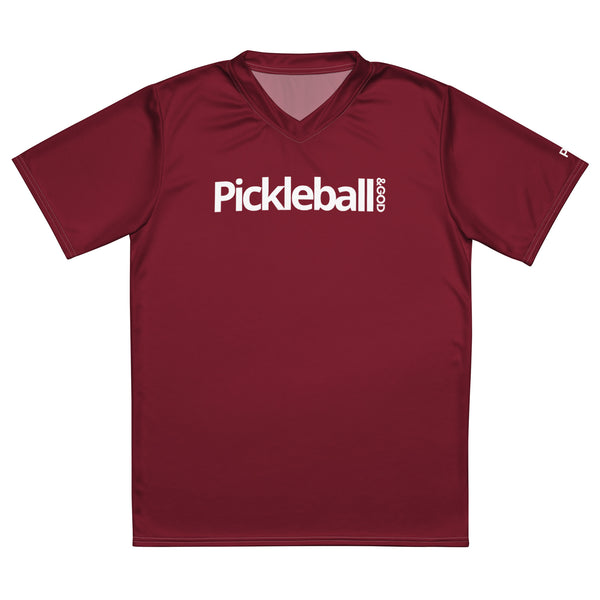 Pickleball &GOD Rust Recycled Sports Jersey T-Shirt