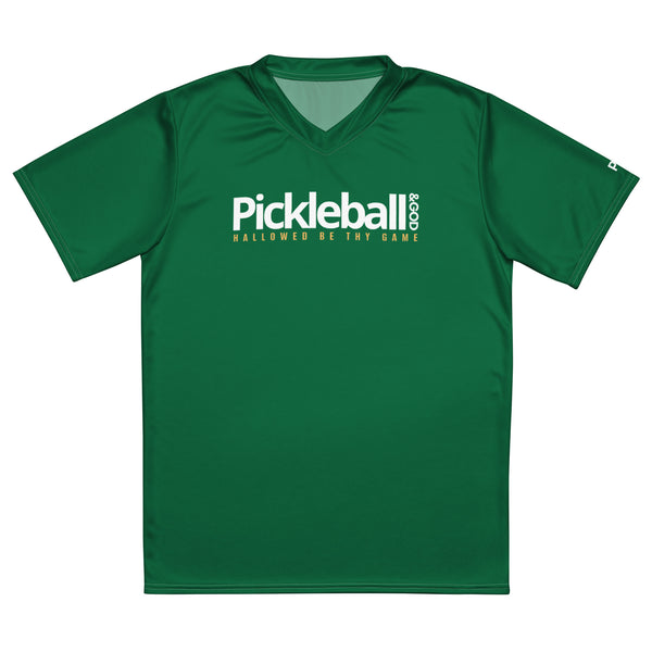 Pickleball &GOD Emerald Recycled Hallowed Sports Jersey T-Shirt