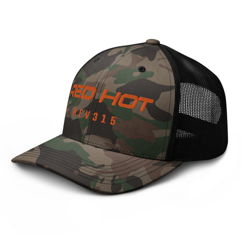 Red Hot Outrageous Camouflage Trucker Hat