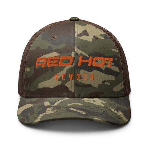 Red Hot Outrageous Camouflage Trucker Hat