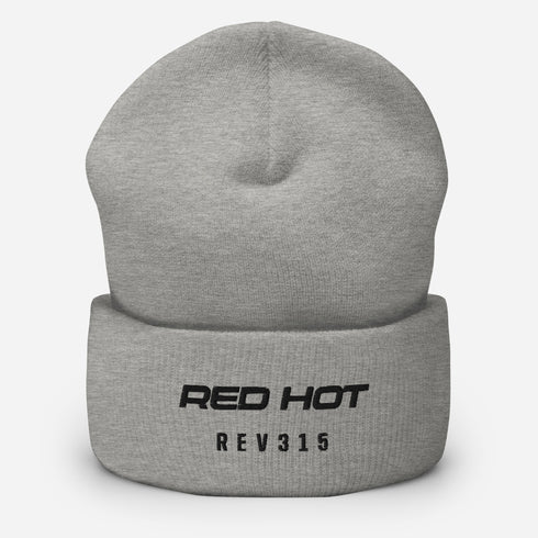 Red Hot Onyx Cuffed Beanie
