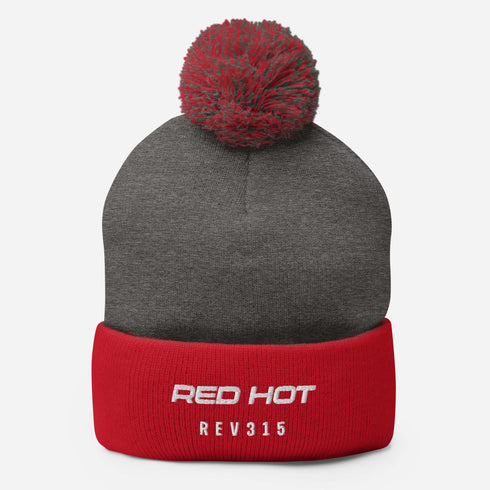 Red Hot Salt Pom-Pom Beanie