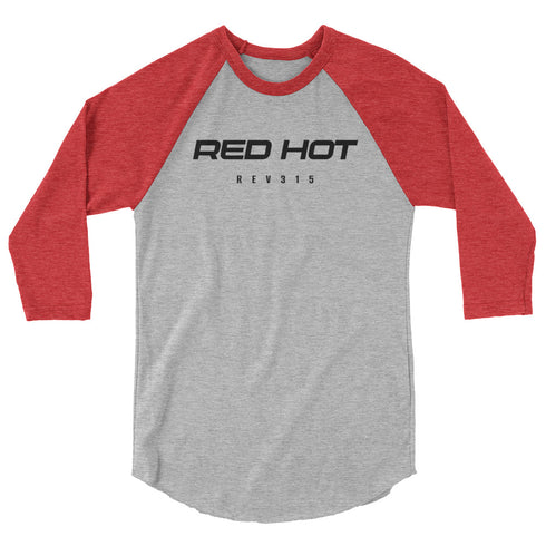 Red Hot Onyx 3/4 Sleeve Raglan T-Shirt