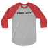 Red Hot Onyx 3/4 Sleeve Raglan T-Shirt