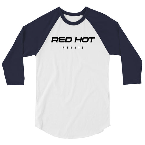 Red Hot Onyx 3/4 Sleeve Raglan T-Shirt