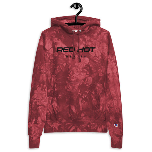 Red Hot Onyx Champion Tie-Dye Hoodie