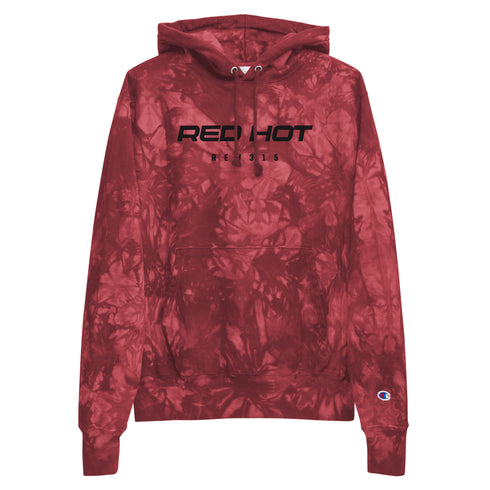Red Hot Onyx Champion Tie-Dye Hoodie