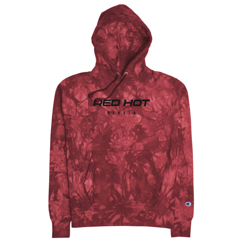 Red Hot Onyx Champion Tie-Dye Hoodie