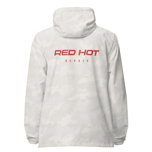 Red Hot Lightweight Zip Up Windbreaker