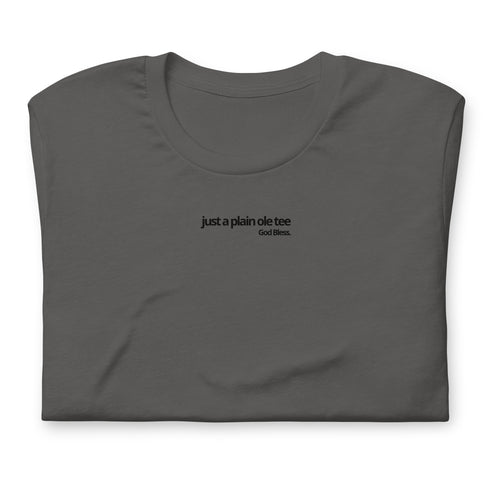 Just A Plain Ole Tee - God Bless - Onyx