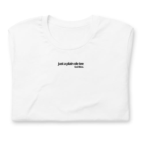 Just A Plain Ole Tee - God Bless - Onyx