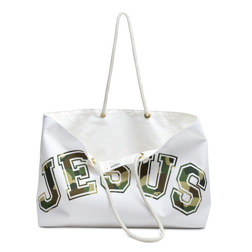 Jesus Camo Weekender Tote Bag