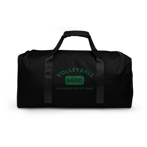 Volleyball &God Evergreen Duffle Bag