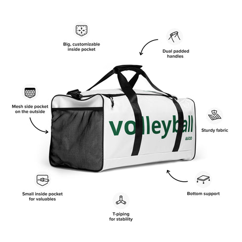 Volleyball &God Shamrock City Duffle Bag
