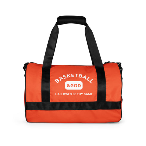 Basketball &God Orange Gym Bag