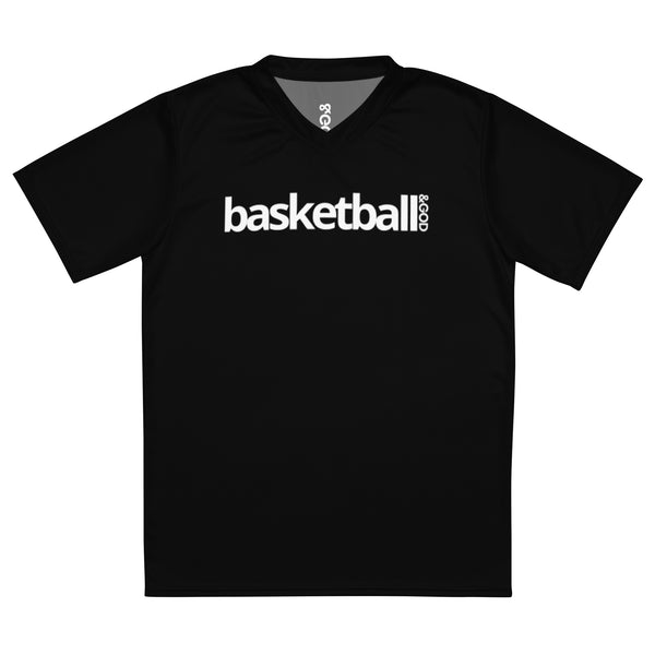 Basketball &God Onyx Recycled Unisex Sports Jersey T-Shirt