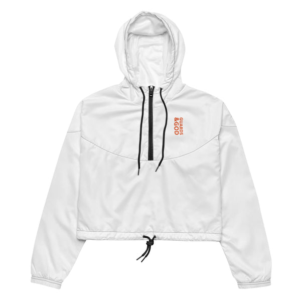 Guards &God Vertical Orange Women’S Crop Windbreaker