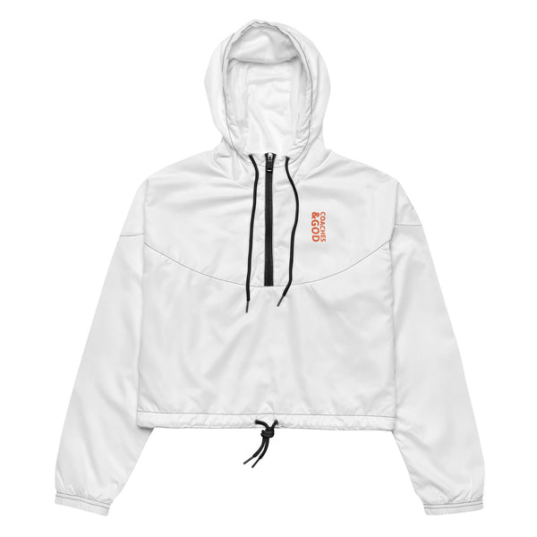 1STAR Coaches &God Vertical Orange Women’S Crop Windbreaker