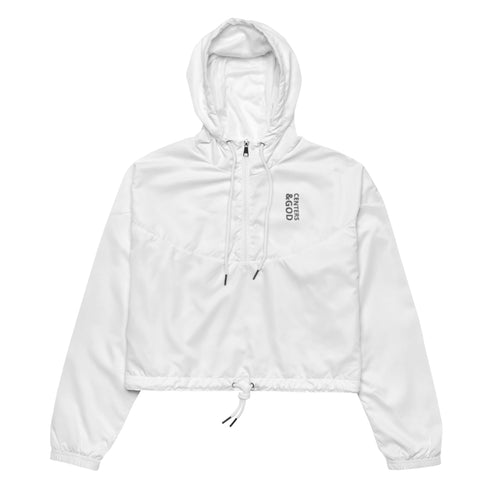 Centers &God Vertical Smoke Women’S Crop Windbreaker