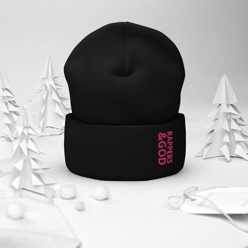 Rappers &God Flamingo Cuffed Beanie
