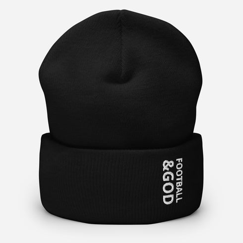 Football &God Cuffed Beanie
