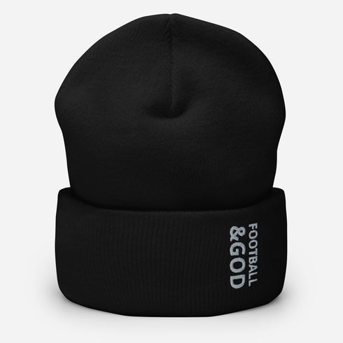 Football &God Smoke Cuffed Beanie