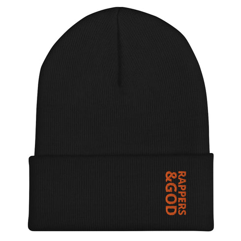 Rappers &God Orange Cuffed Beanie