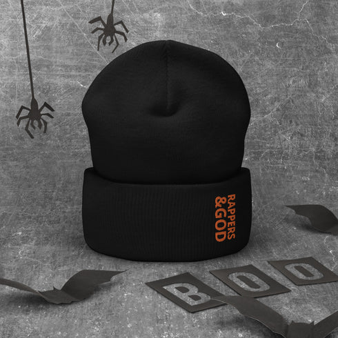Rappers &God Orange Cuffed Beanie