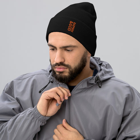 Rappers &God Orange Cuffed Beanie