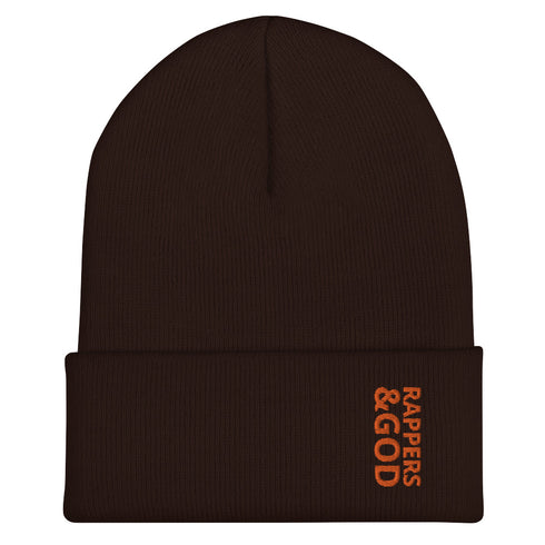 Rappers &God Orange Cuffed Beanie