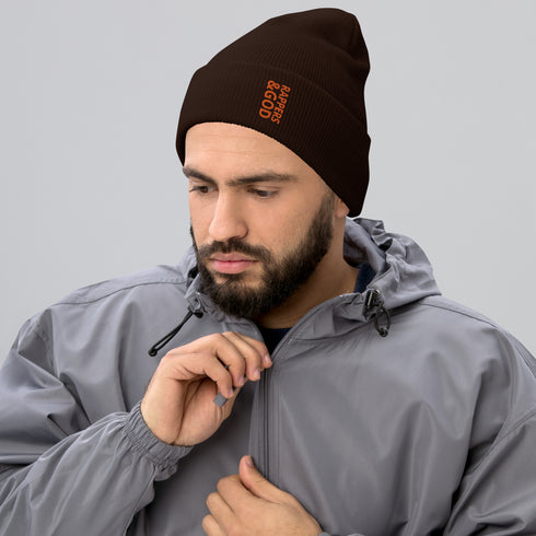Rappers &God Orange Cuffed Beanie