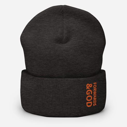 Forwards &God Orange Cuffed Beanie
