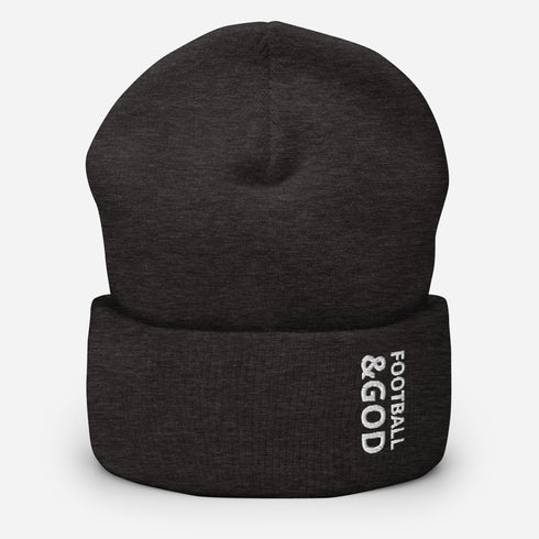 Football &God Cuffed Beanie
