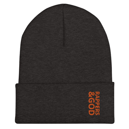 Rappers &God Orange Cuffed Beanie