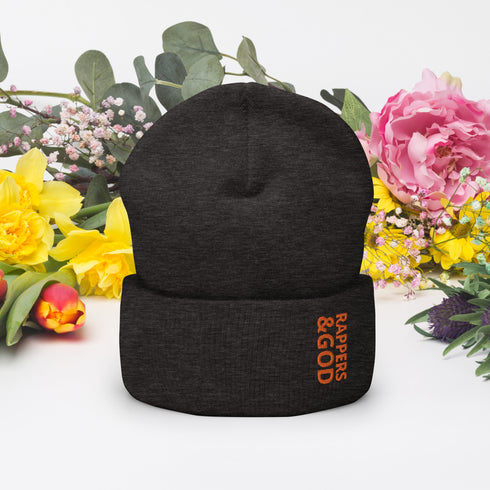 Rappers &God Orange Cuffed Beanie