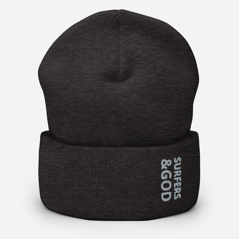 Surfers &God Smoke Cuffed Beanie
