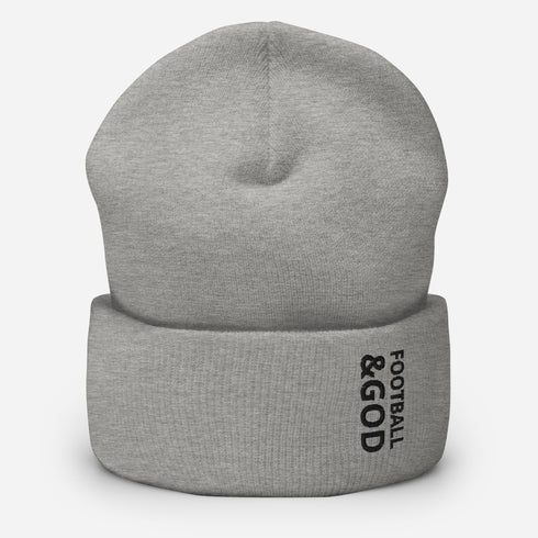 Football &God Onyx Cuffed Beanie