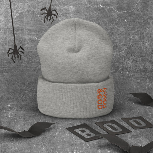 Rappers &God Orange Cuffed Beanie