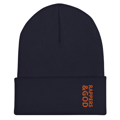 Rappers &God Orange Cuffed Beanie