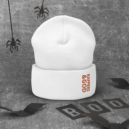 Rappers &God Orange Cuffed Beanie