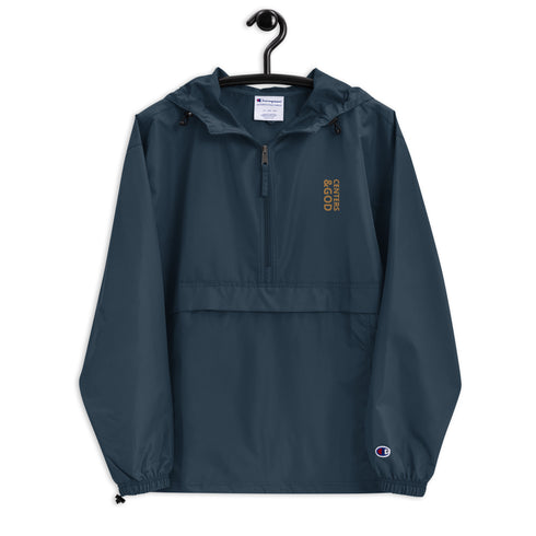 Centers &God Vertical Zest Embroidered Champion Packable Jacket