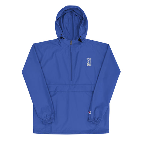 Centers &God Vertical Embroidered Champion Packable Jacket