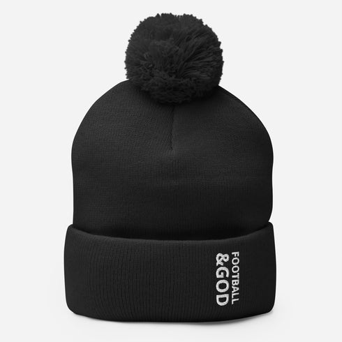Football &God Pom-Pom Beanie