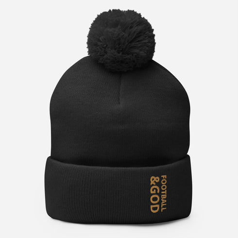 Football &God Zest Pom-Pom Beanie