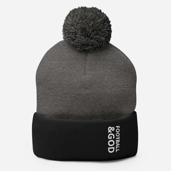 Football &God Pom-Pom Beanie