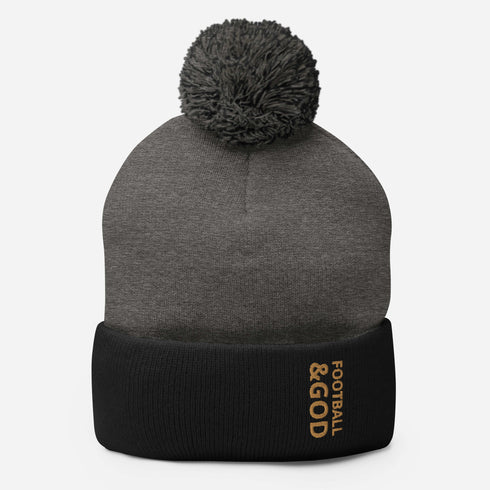 Football &God Zest Pom-Pom Beanie