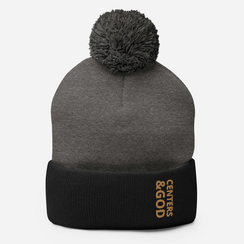 Centers &God Zest Pom-Pom Beanie